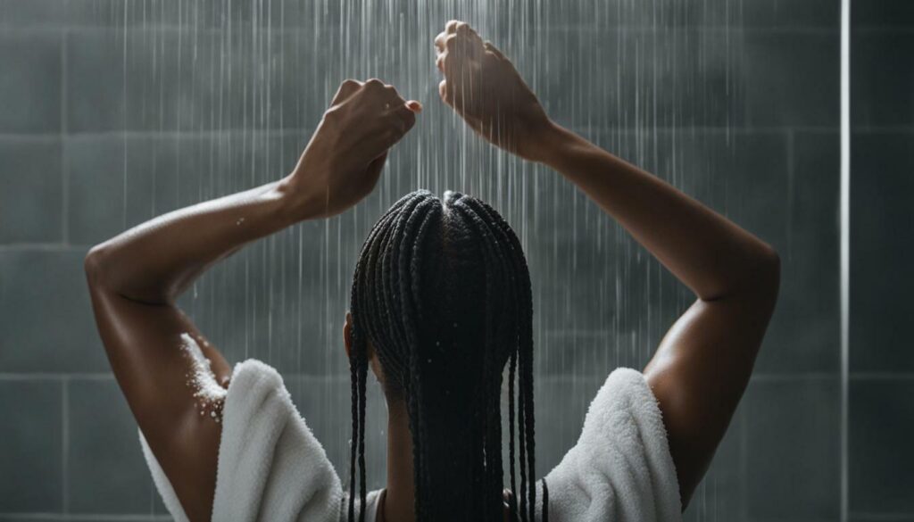 Maintaining braids while showering