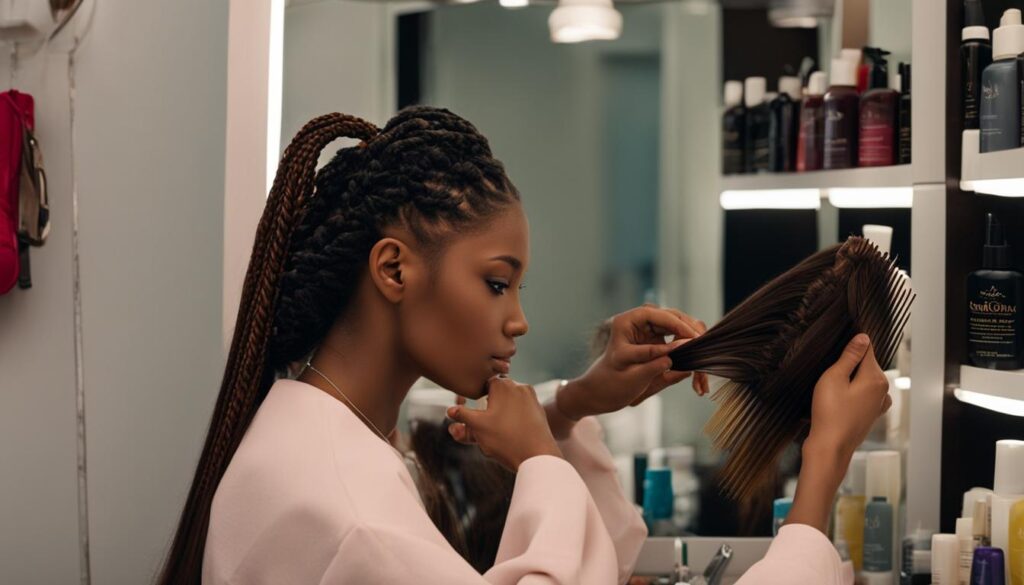 caring for braided hair