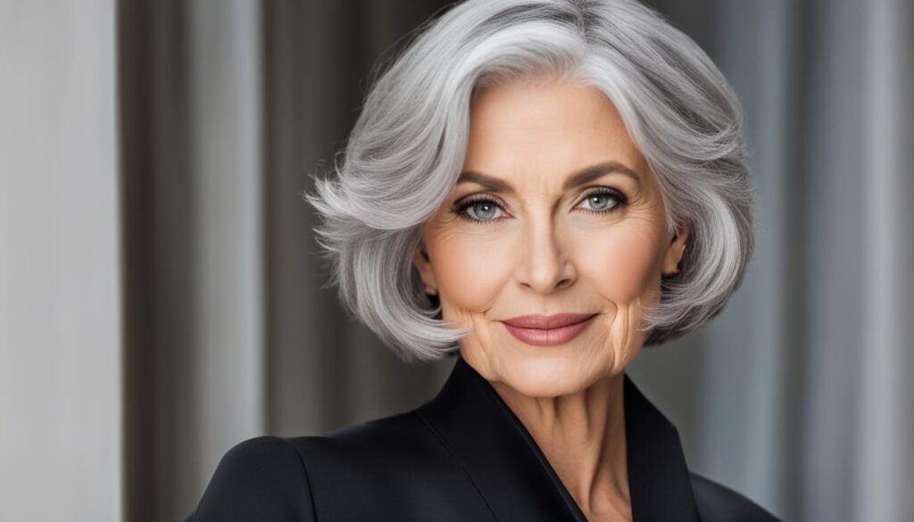 gray bob with dark roots gray bob with dark roots