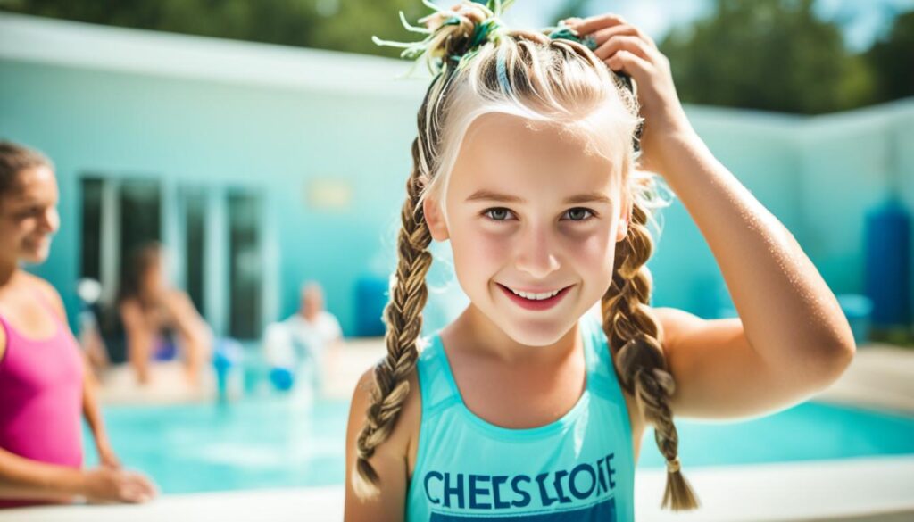 Cleansing the hair after swimming