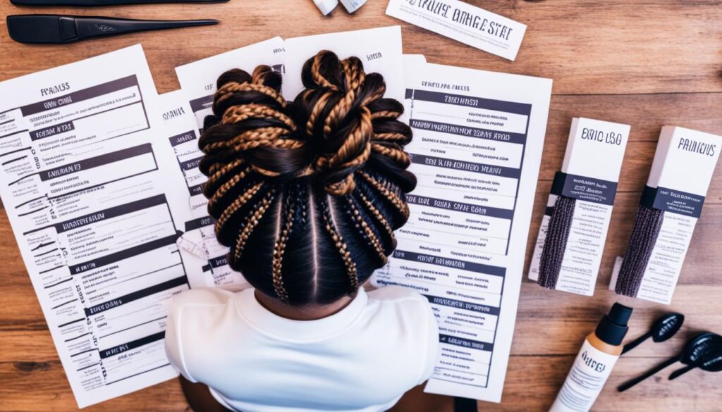 black girl braids pricing