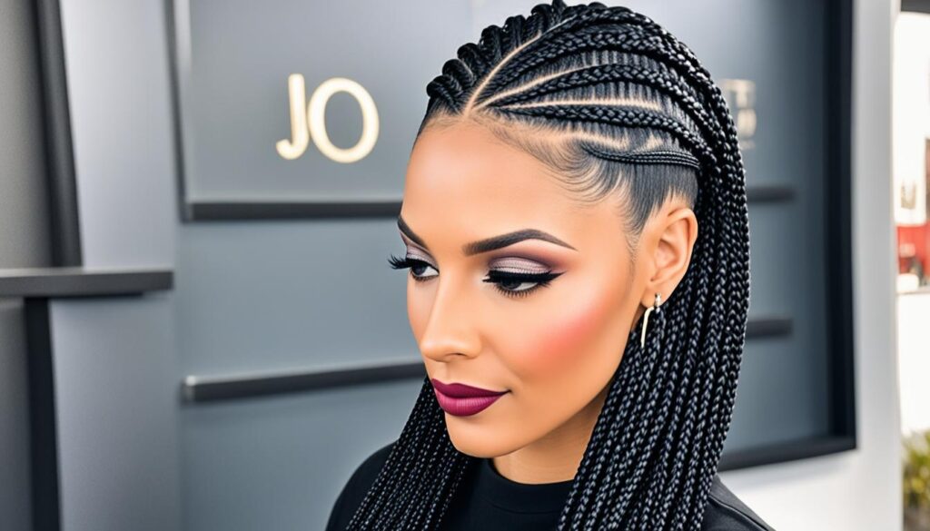 jet black braids