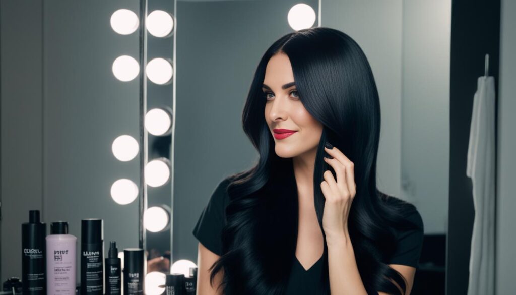 DIY jet black hair at home