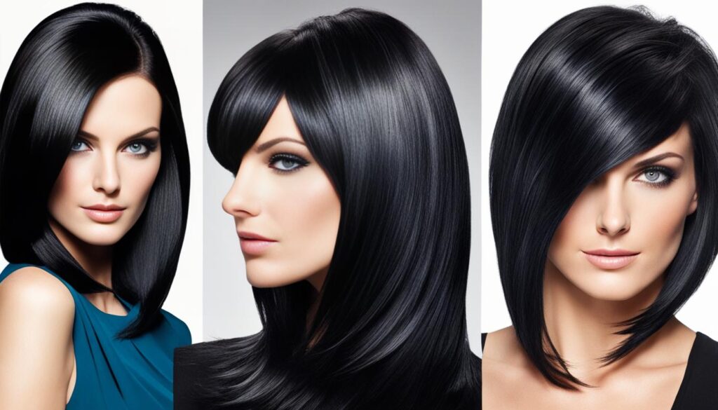 Jet black hair dye