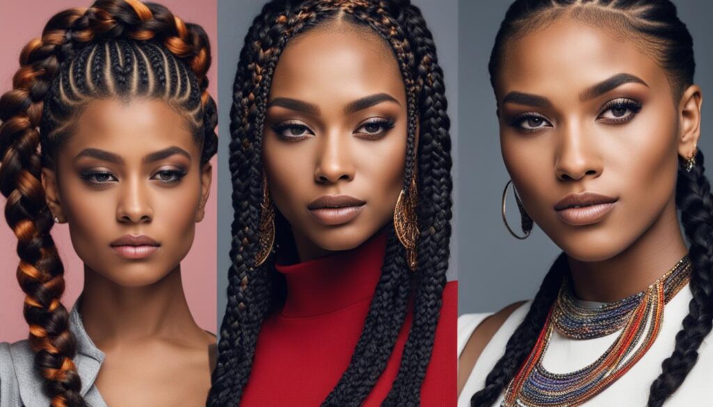 Modern braided hairstyles