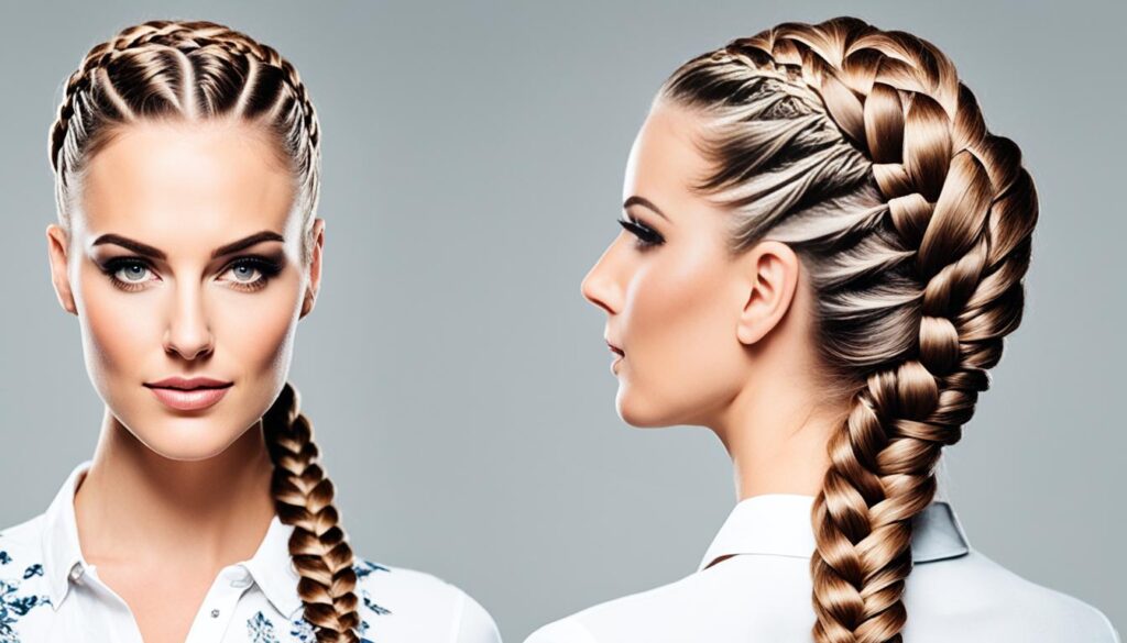 Modern braided hairstyles