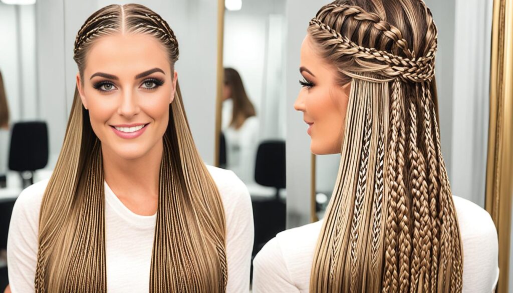 plaiting/braiding hair with extensions plaiting/braiding hair with extensions